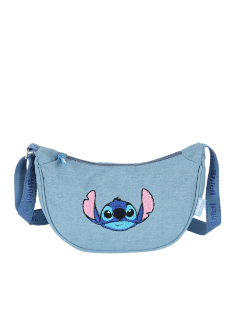 Bolsa Transversal Feminina Jeans Stitch Disney BS76021SC
