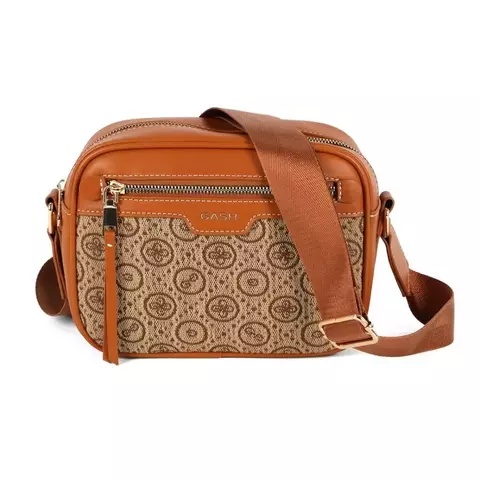 Bolsa Transversal Feminina Gash Luxcel BG72751 Caramelo