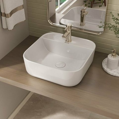 Cuba de Apoio em Cerâmica Olívia + Válvula Click Fabribam