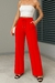 Calça pantalona com friso frontal