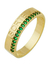 ANEL "SORTE" COM DETALHE VERDE ESMERALDA N.° 18 BANHO OURO 18K - loja online