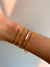 PULSEIRA DE ELO DUPLO TRANÇADO | BANHO OURO 18K | 15cm |UNISSEX - loja online
