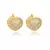 Brinco Coração Cravejado Zircônias Cúbicas Baguetes | Banho Ouro 18K - comprar online