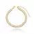 Pulseira Riviera De Zircônias Cúbicas Quadradas 4mm | Banho Ouro 18K na internet
