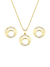 Conjunto Círculo Cravejado Com Micro Zircônias Cúbicas | Banho Ouro 18K - comprar online