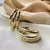Argola Blogueira Tripla Banho Ouro 18K Ou Prata - comprar online