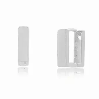 Argola Quadrada Pequena com Banho Ouro 18K ou Prata – 8g - comprar online