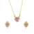 Conjunto Coração Com Zircônias Cúbicas | Banho Ouro 18K na internet