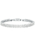 Pulseira Banho Ródio | Duas Fileiras Microcravejamento C/ Zircônias Cúbicas Incolores - comprar online