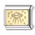 Charm Link azul estrela lua italianos 9mm