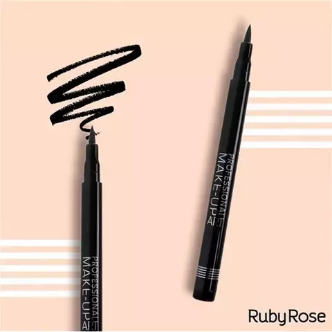 Caneta Delineadora Ruby Rose Preto Delineador Á Prova