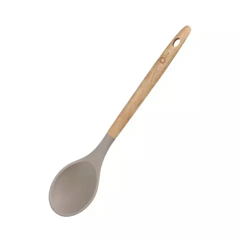 Colher De Silicone Com Cabo De Madeira