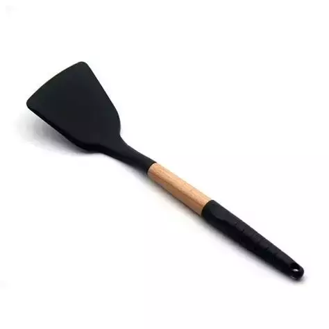 Espátula de Silicone Com Cabo De Madeira - comprar online