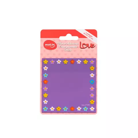 Bloco adesivo transparente love - Molin - comprar online