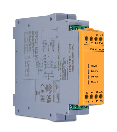 Relé de Segurança CS-D 201 24Vcc - Controle de Simultaneidade (Com Certificação)