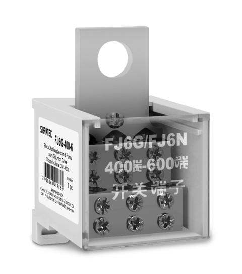 Bloco de Distribuição FJ6G-400 com Furos para Disjuntor Caixa Moldada Linha CM1-400L