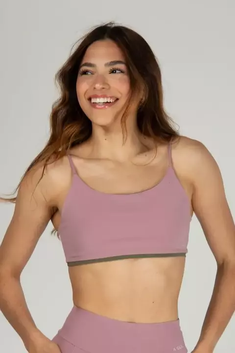 Top Fitness Dupla Face Malva | Metamorfose