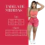 Short Feminino Malha Rosa Listrado AJustável com Top na internet