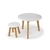 Mesa Infantil Tiko + Banco Infantil Teko - Branco
