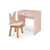 Mesa Infantil Clara + Cadeira Infantil Raya - Rosa