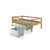 Cama Montessori Pluto + 4 Baús Doug + 1 Baú Grátis - Verde/Amêndoa