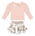 Conjunto Inverno Infantil Feminino Off White com Golas e Saia com Cinto - Kiki Xodó - Fofuras Princess