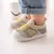 Sapatos de bebê antiderrapante respirável infantil berço meias com sola de bo