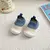 Sapatos de bebê antiderrapante respirável infantil berço meias com sola de bo - shopponline