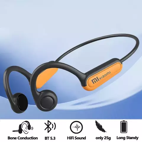 Xiaomi-Real Bone Conduction Sport Headphone, fone de ouvido sem fio, fone de ouv