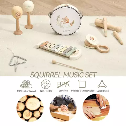 Instrumentos musicais montessori música bebê
