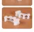 Separador de dedo do pé de silicone duro, 2 peças = 1 par, 3 buracos, hálux v