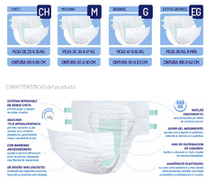 Pañal Ultra Anatómico Elastizado - Tamaño Grande - ( 8 unidades ) en internet