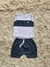 Conjunto Baby Boys Branco com azul caneta