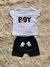 Conjunto Baby Mickey Mouse Branco com Preto