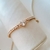 Pulseira riviera zircônia coração semi joia em ouro 18K - comprar online