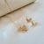 Conjunto borboleta cravejada semi joia em ouro 18K - comprar online