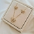 Conjunto borboleta cravejada semi joia em ouro 18K na internet