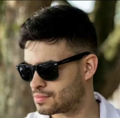 Óculos de Sol Masculino Preto Fosco – Estilo e Proteção UV