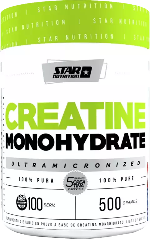 Creatina monohidrato Star Nutrition 500 gr pote 100 servicios - comprar online