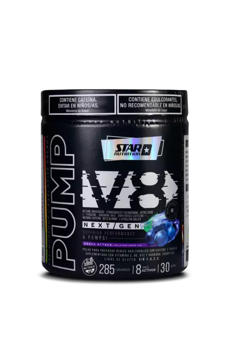 V8 Pump 285gr Star Nutrition – Energía y Vitalidad | Pre-entreno + Estimulante Natural (30 servicios)
