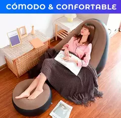 SILLÓN INFLABLE CON APOYA PIES - tienda online