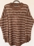 Sweater Marron con rayas blancas - NOVA Clothing Brand