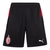 Short AC Milan I 25/26 - Puma - Preto com detalhes em vermelho