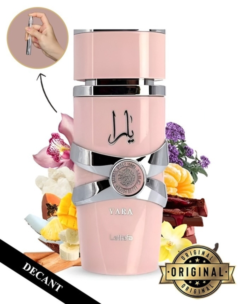 Decant Lattafa YARA ROSE Eau de Parfum - Perfume Árabe Feminino 2ml, 5ml e 10ml