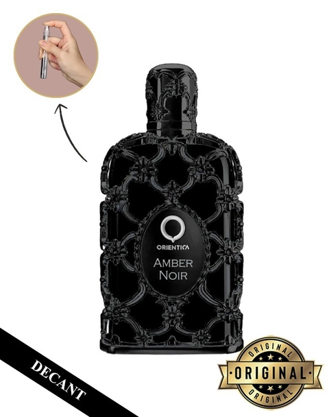 Decant Orientica Luxo AMBER NOIR Eau de Parfum - Perfume Árabe Feminino 2ml, 5ml e 10ml