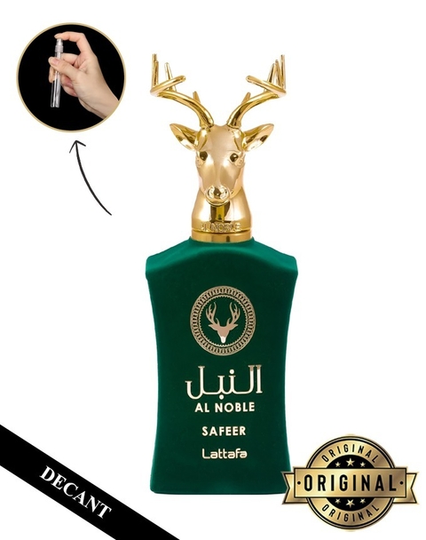 Decant Lattafa AL NOBLE SAFEER Eau de Parfum - Perfume Árabe Masculino 2ml, 5ml e 10ml