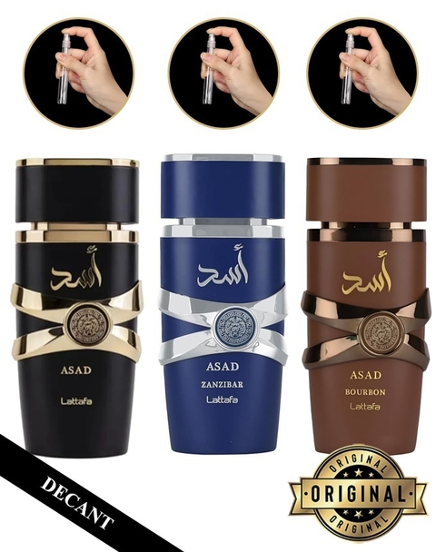 Combo TRIO ASAD Masculino (ASAD, ASAD ZANZIBAR, ASAD BOURBON) - 2ml, 5ml e 10ml - comprar online