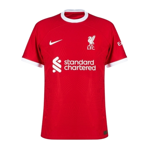 Camisa Liverpool I 23/24 - Torcedor Nike Masculina - Vermelha com detalhes em branco