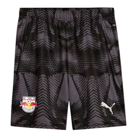 Short Red Bull Bragantino Goleiro I 25/26 - Masculino Puma - Preto com detalhes em cinza e branco