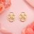 Brinco Infinito Duplo Folheado a Ouro 18K